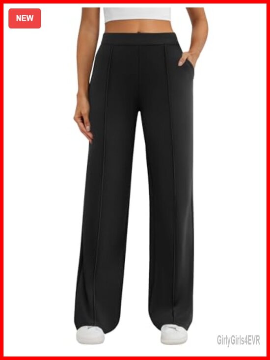 Pants - Stretchy Business Casual Wide Leg Pants